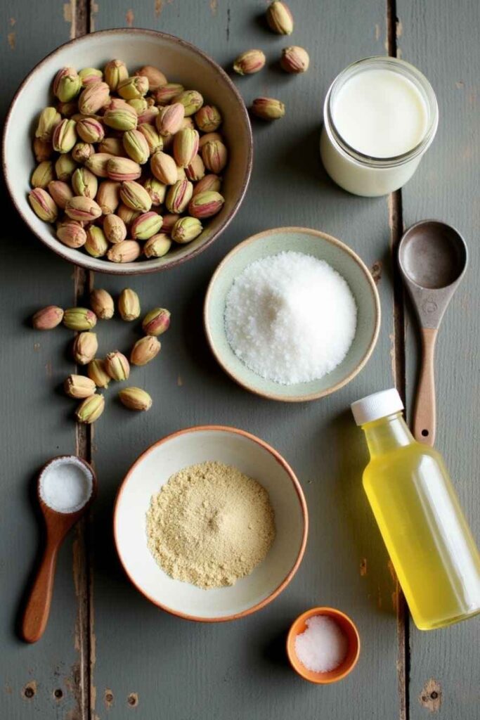 Ingredients for Homemade Pistachio Cream