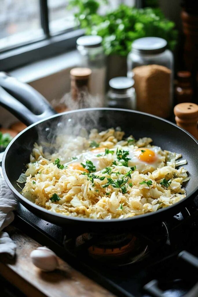 How to Make Cabbage and Eggs Recipe