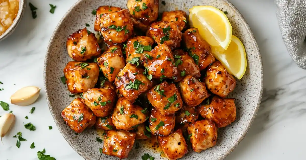 Garlic butter chicken bites