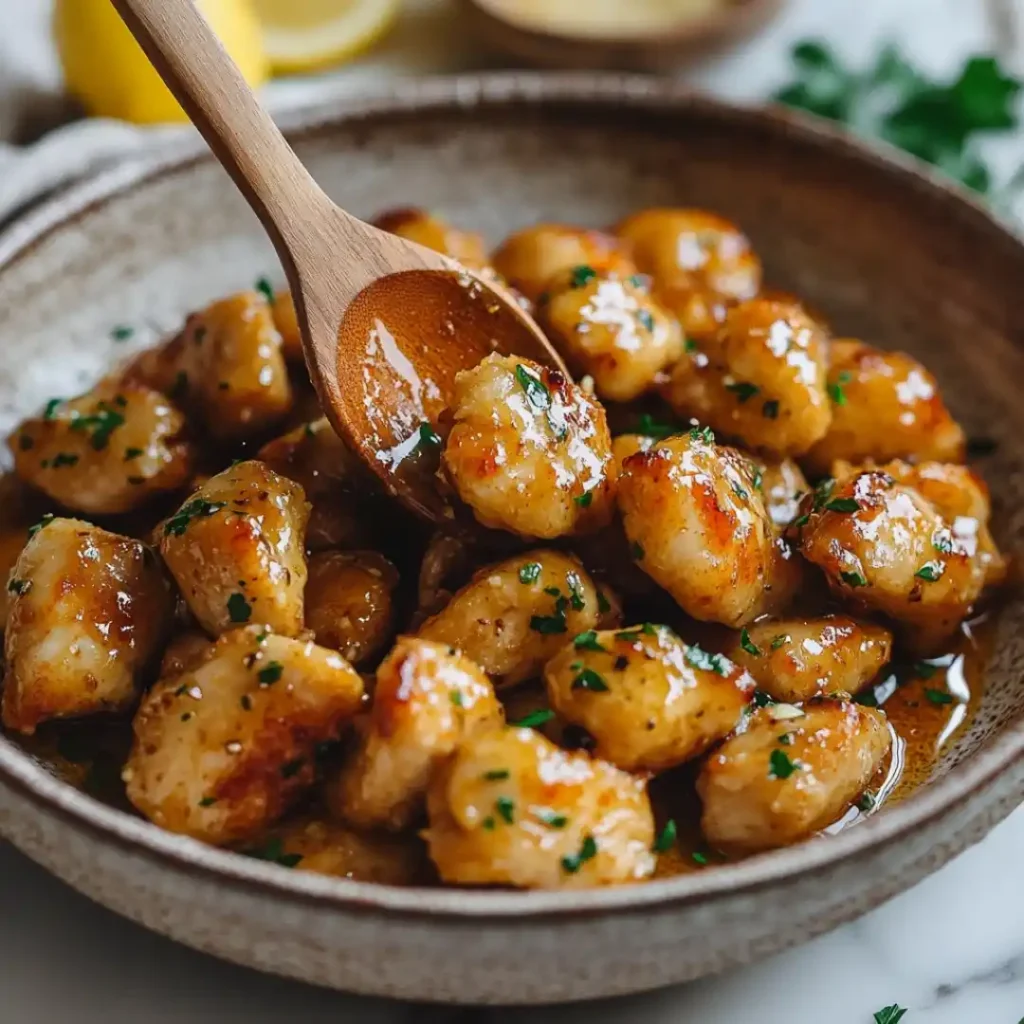 Garlic Butter Chicken Bites with Side Dishes