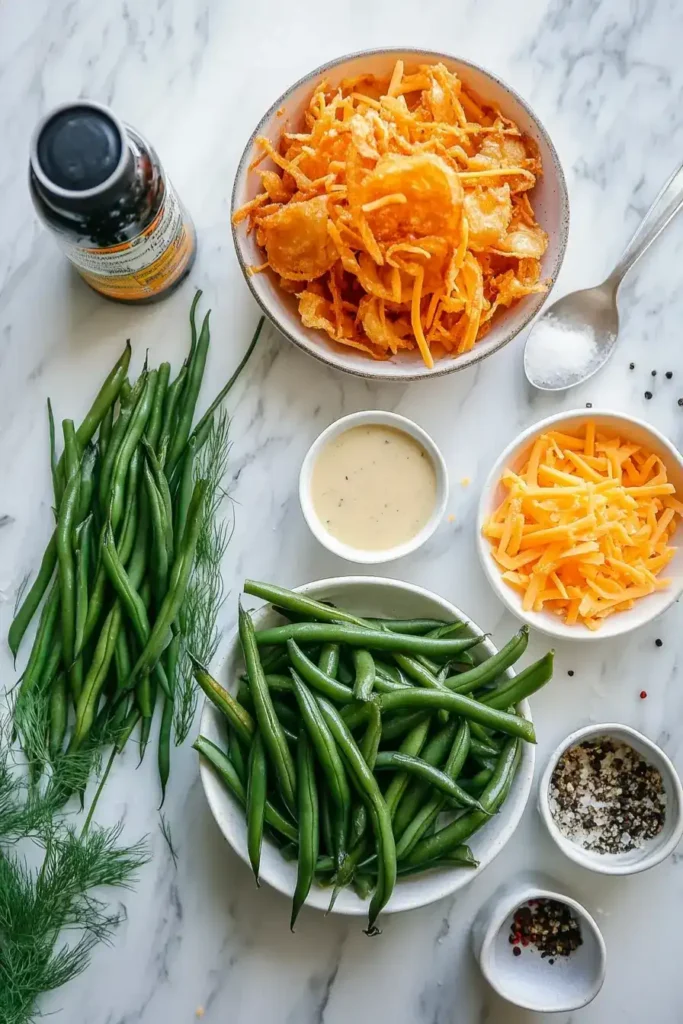 Ingredients for Easy Green Bean Casserole