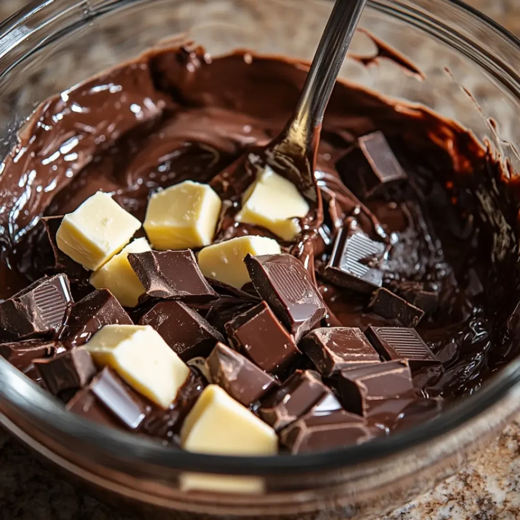 Melting Chocolate and Butter for Fudgy Brownie Cookies
