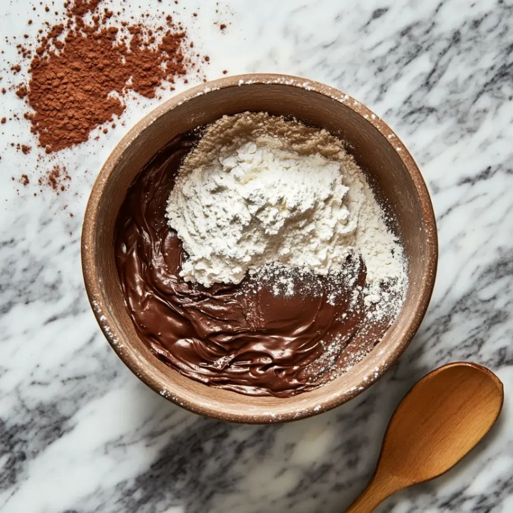 Sifting Cocoa Powder, Flour, and Baking Powder