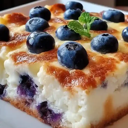Blueberry Cottage Cheese Breakfast Bake