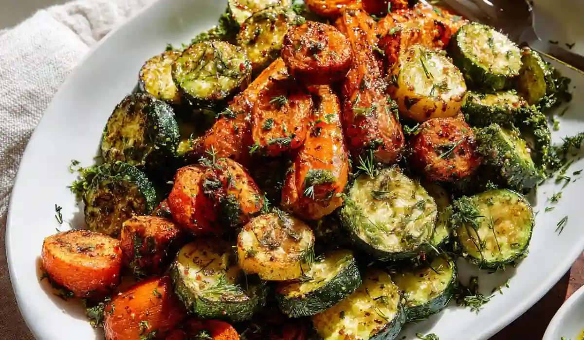 roasted zucchini and carrots