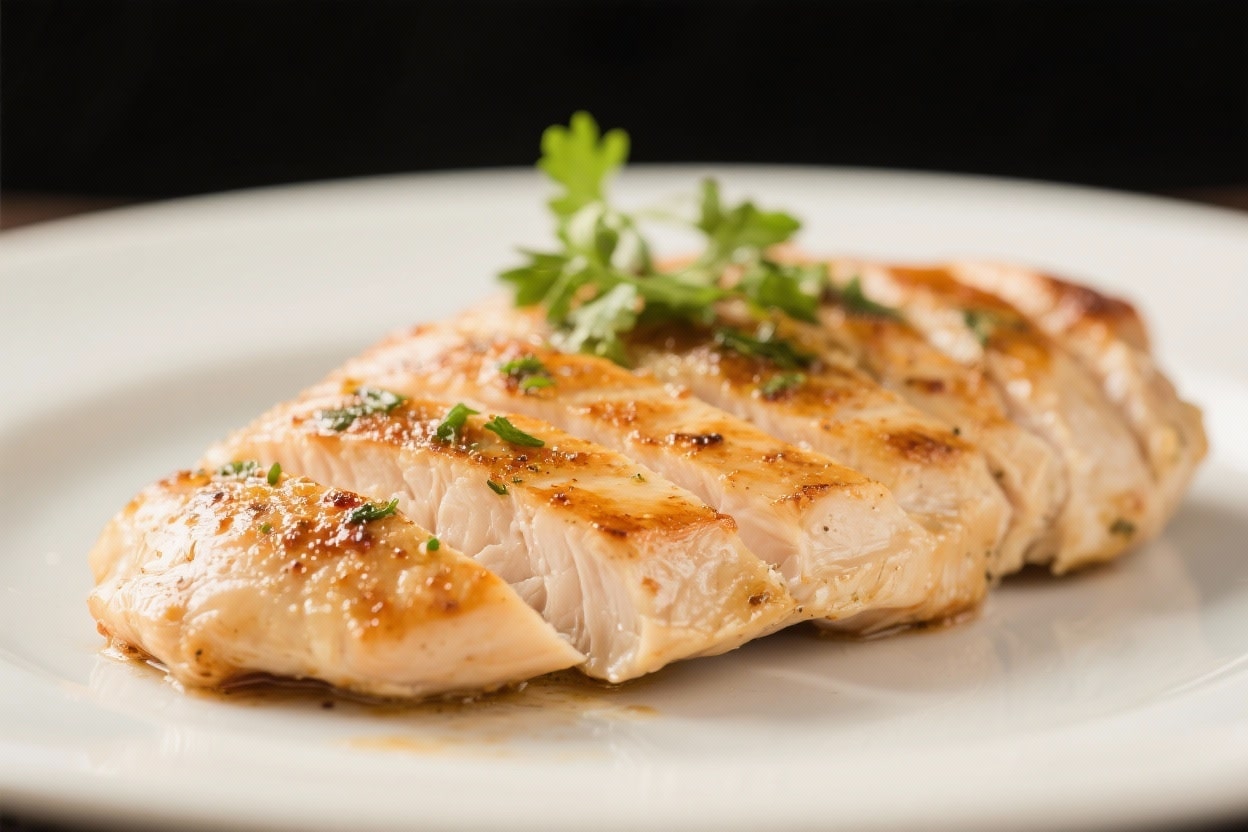 Golden Seared Chicken Breast with Lemon-Garlic Pan Sauce