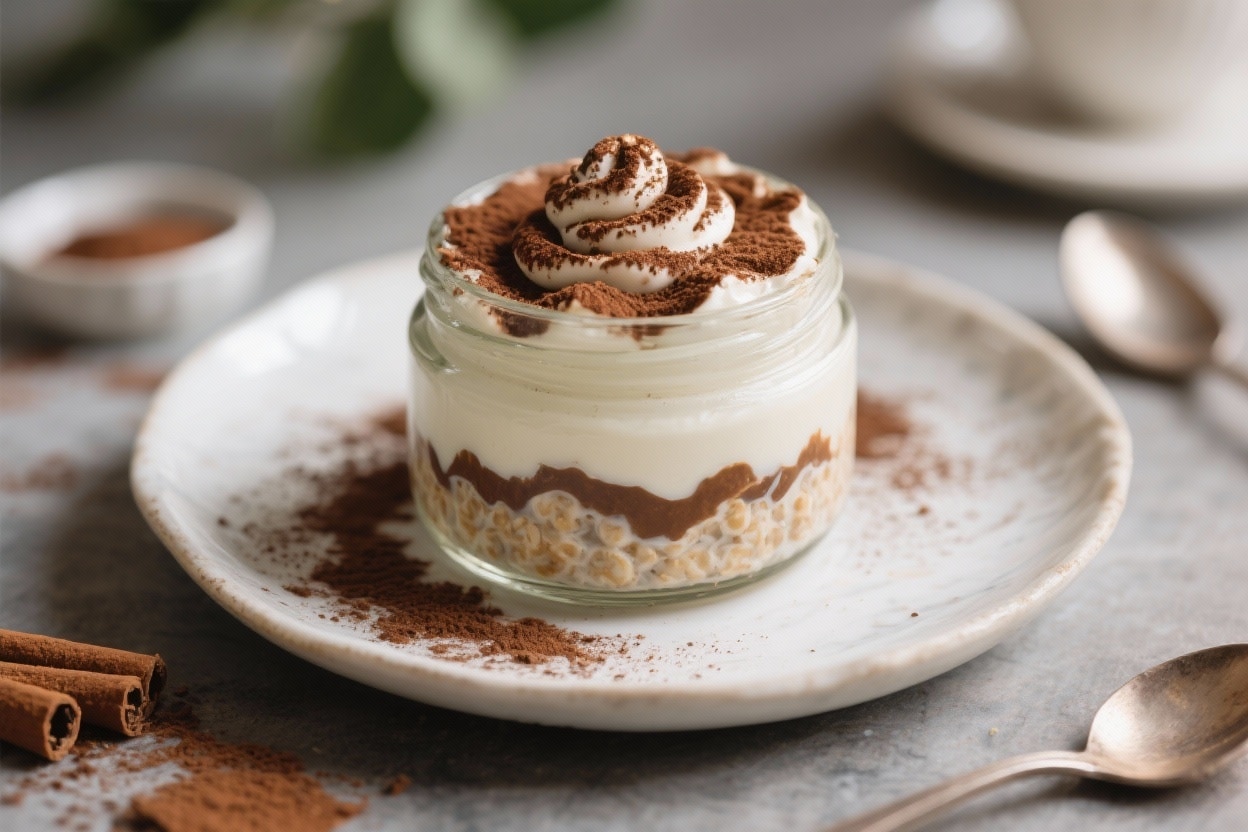 Healthy Tiramisu Overnight Oats That Taste Indulgent