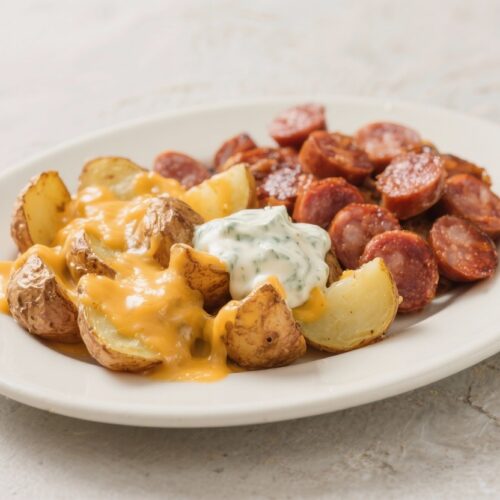 Cheesy Ranch Potatoes with Smoked Sausage Recipe
