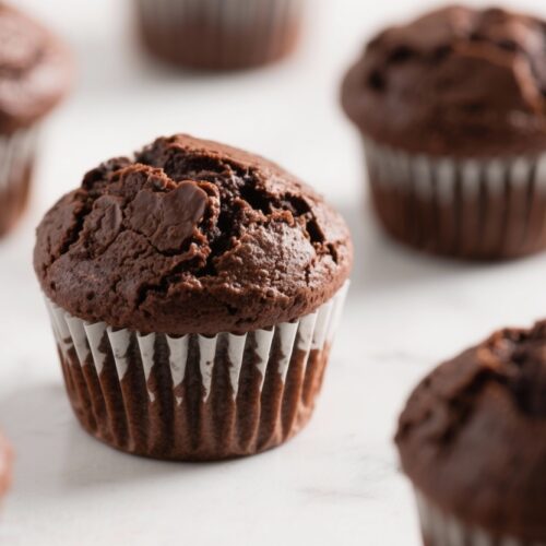 Bakery Style Double Chocolate Muffins Made Simple