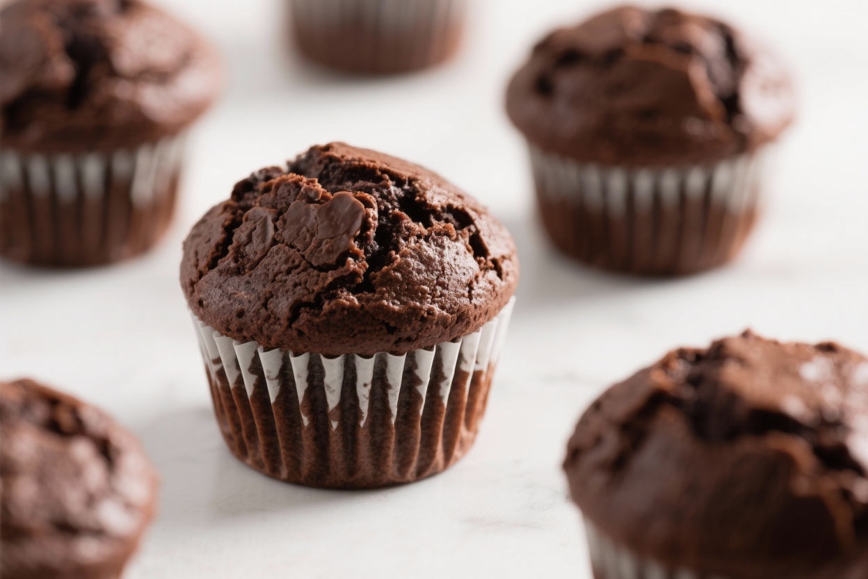 Bakery Style Double Chocolate Muffins Made Simple
