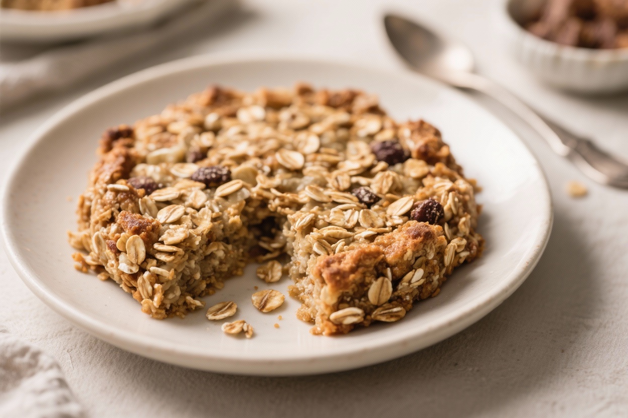 Fluffy Blended Baked Oats for a Healthy Breakfast