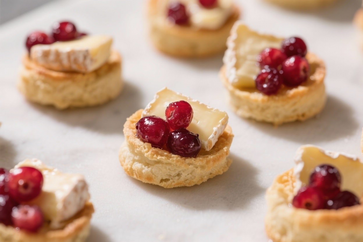 Party Perfect Cranberry Brie Puff Pastry Bites