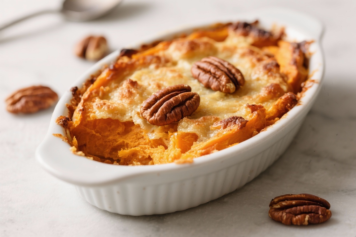 Sweet Potato Casserole with Pecans That Steals the Show