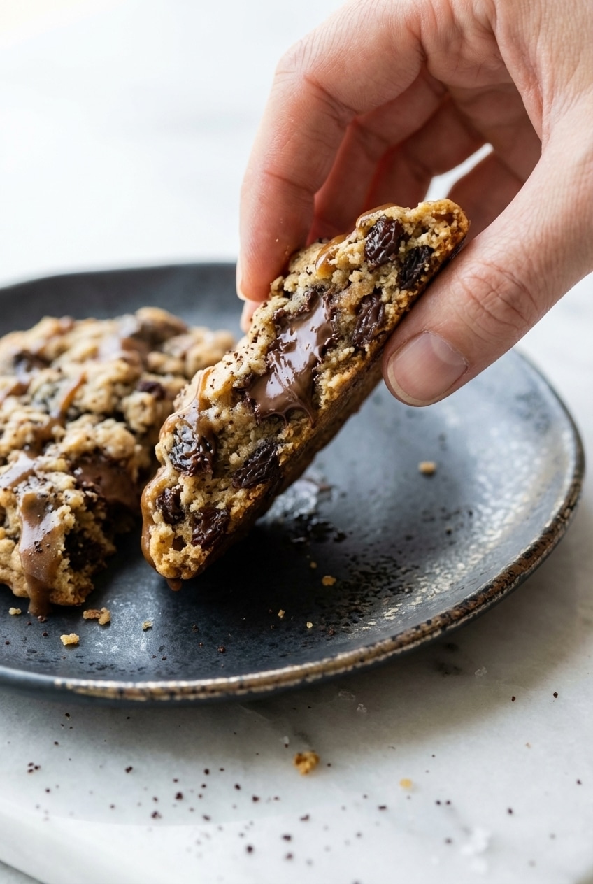 Browned unsalted butter in a saucepan, showcasing the Maillard reaction that develops a nutty aroma for small batch chocolate chip cookies.