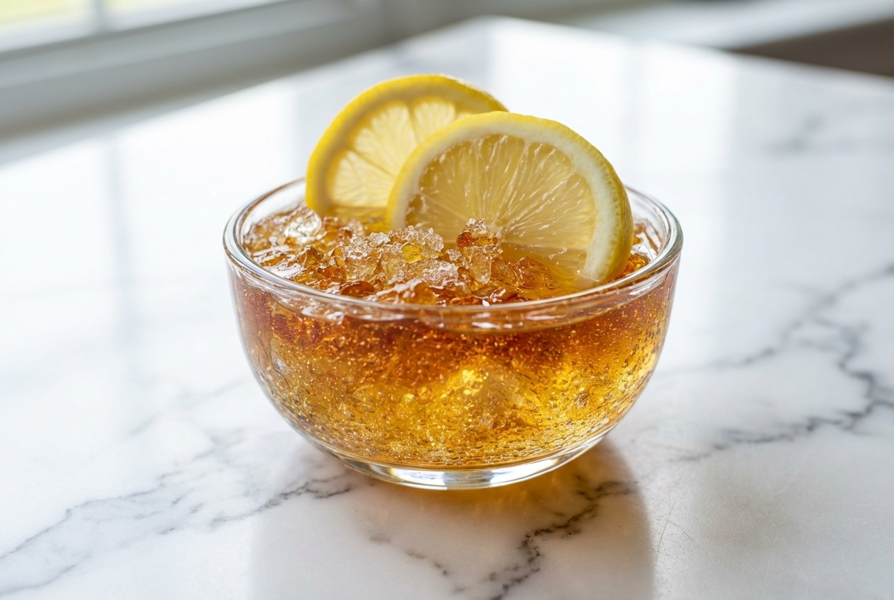 Shimmering bariatric gelatin recipe cups featuring an electrolyte-infused collagen boost for recovery.