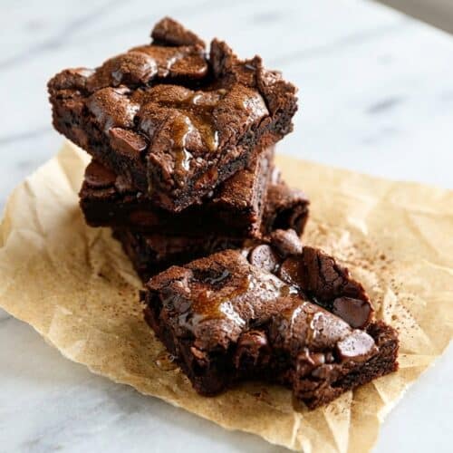 Fudgy cake mix brownies with a rich espresso aroma and nutty brown butter finish.