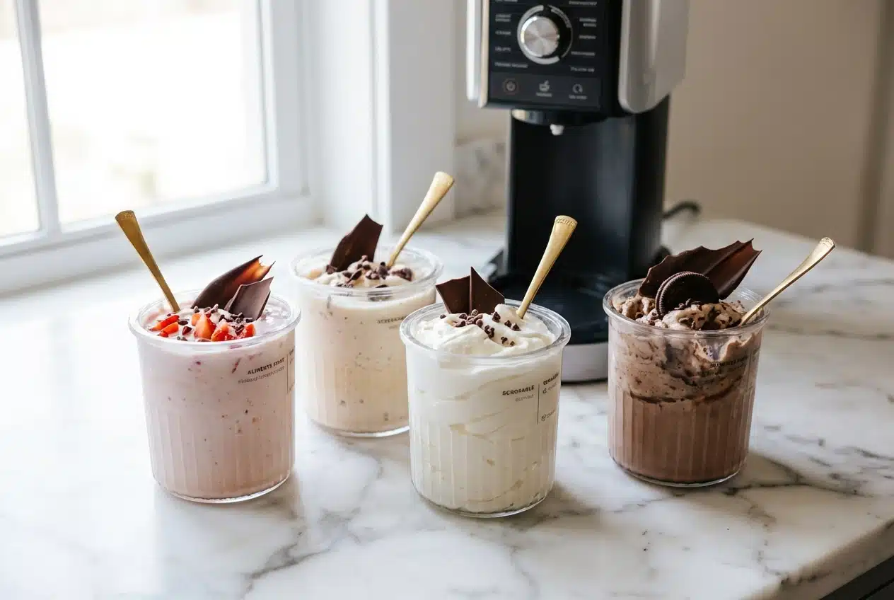 Smooth Ninja Creami recipe bowl using a 10-minute tempering hack for ultra-creamy texture.