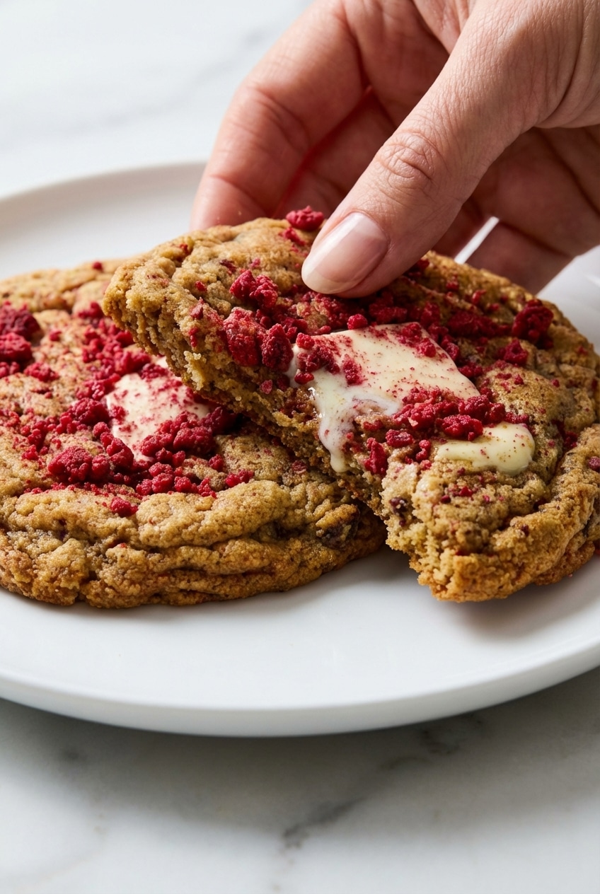 Stacked valentine's day cookies on a cooling rack showing professional icing and clean edges.