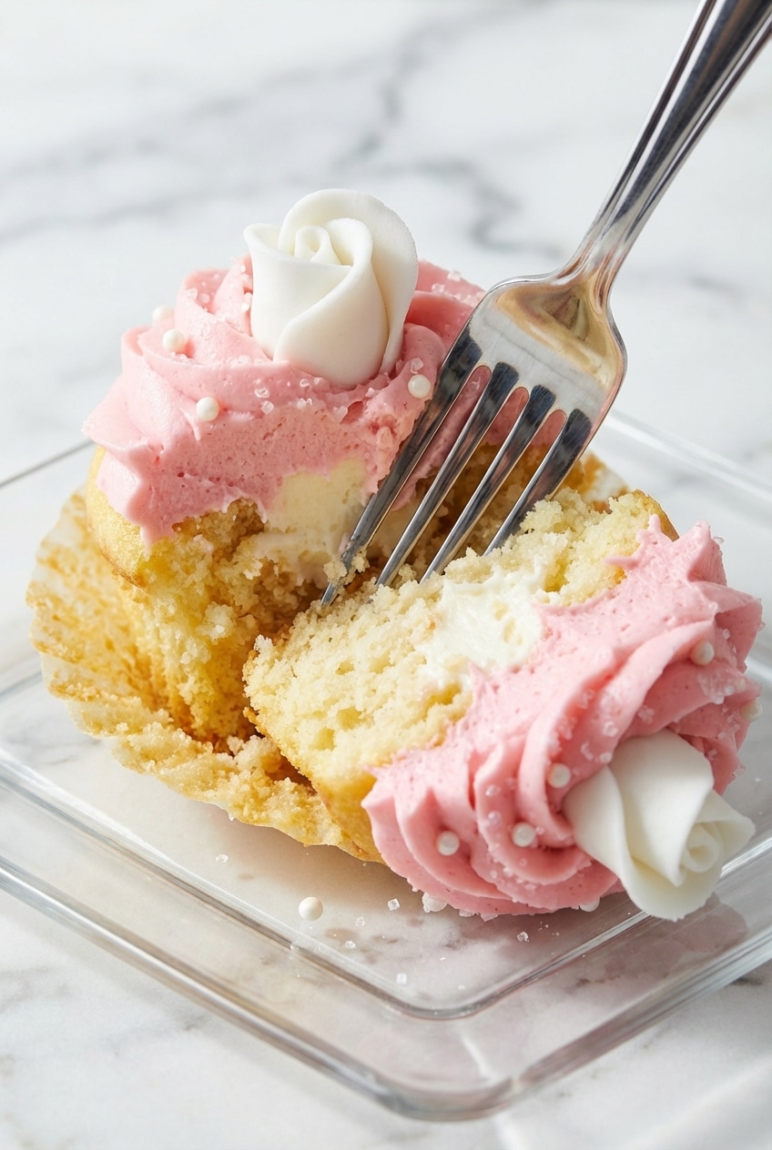 Heart shaped valentine's cake being prepared with a smooth crumb coat and an offset spatula for a clean finish.