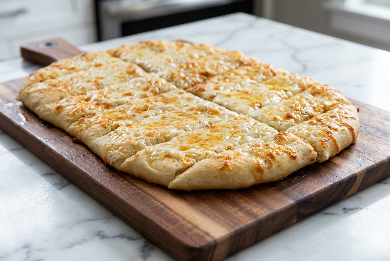 Cheesy garlic breadsticks brushed with sweet honey and smoky paprika garlic butter for a unique flavor profile.