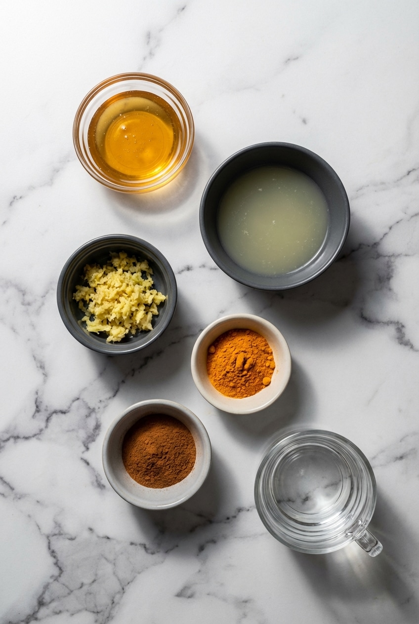 Honey Trick Recipe ingredients flat lay