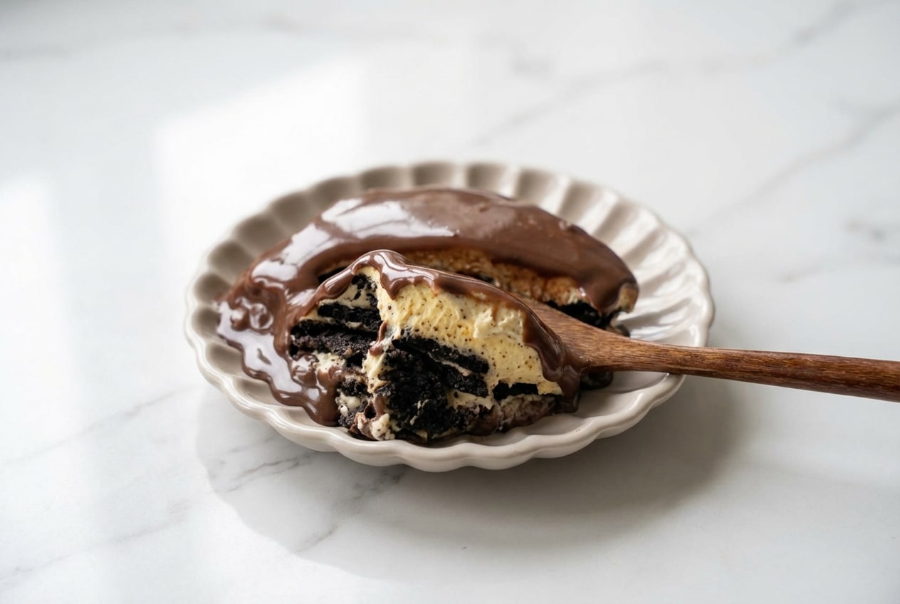 oreo tiramisu trifle finished dish
