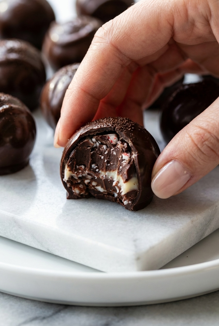 Close-up of glossy chocolate candy recipes showing the smooth, snap-perfect texture of correctly tempered couverture.