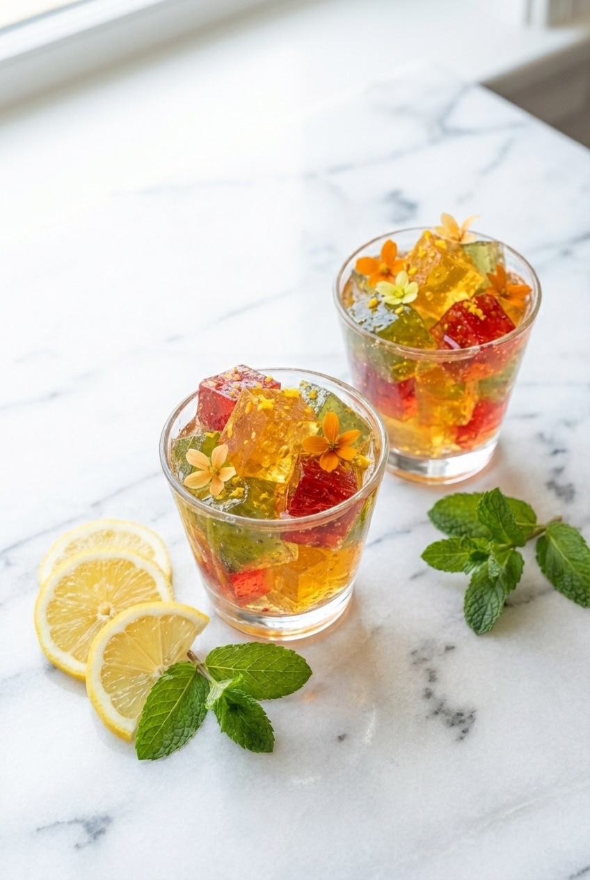 Slices of the jillian michaels gelatin recipe served in a glass bowl, showcasing a healthy lifestyle snack.