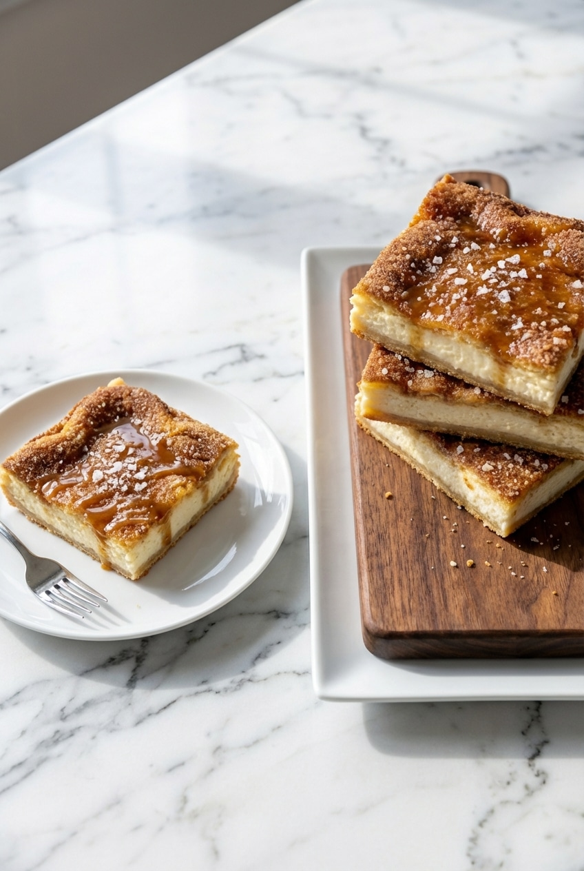 Sliced portions of this sopapilla cheesecake recipe served on plates for a festive Cinco de Mayo gathering.