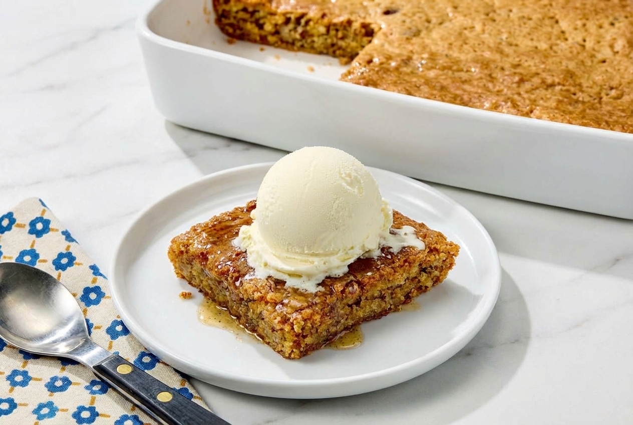 Slices of sweet Alabama pecan bread featuring a rich browned butter and bourbon infusion on a serving platter.