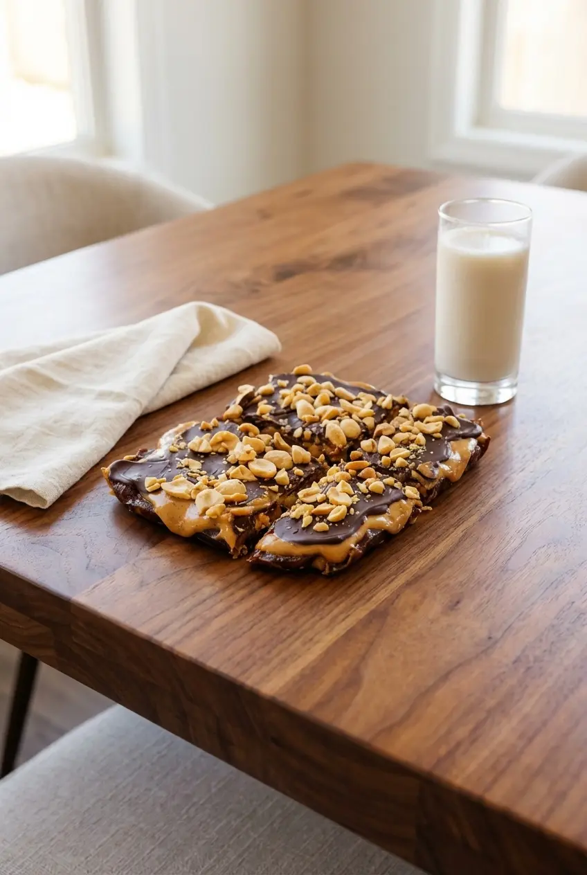 A beautifully plated Date Snickers Recipe resting on parchment paper, ready to be served as a quick snack or sweet dessert.