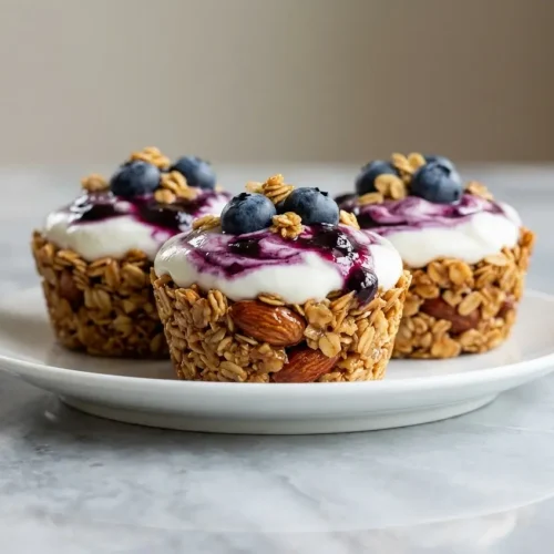 Frozen Yogurt Granola Cups finished dish
