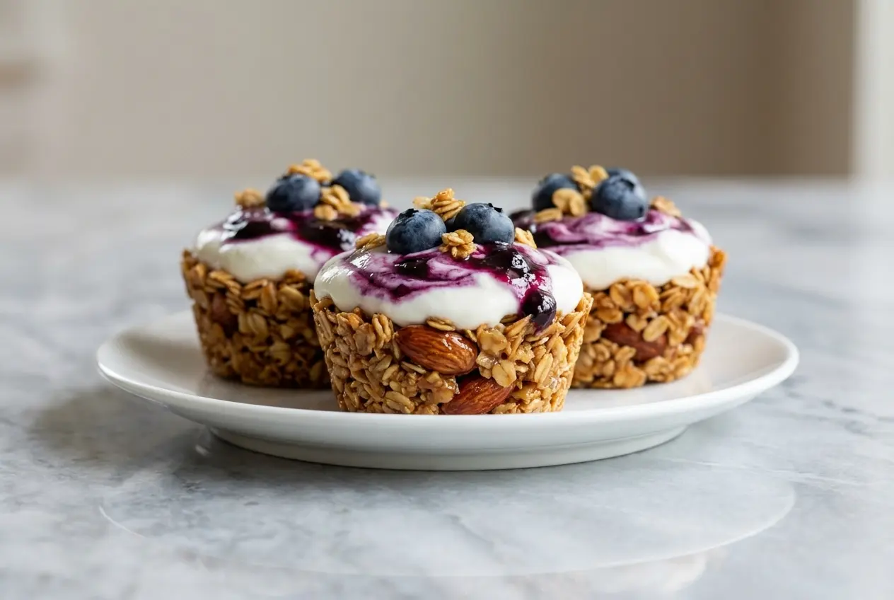 Frozen Yogurt Granola Cups finished dish