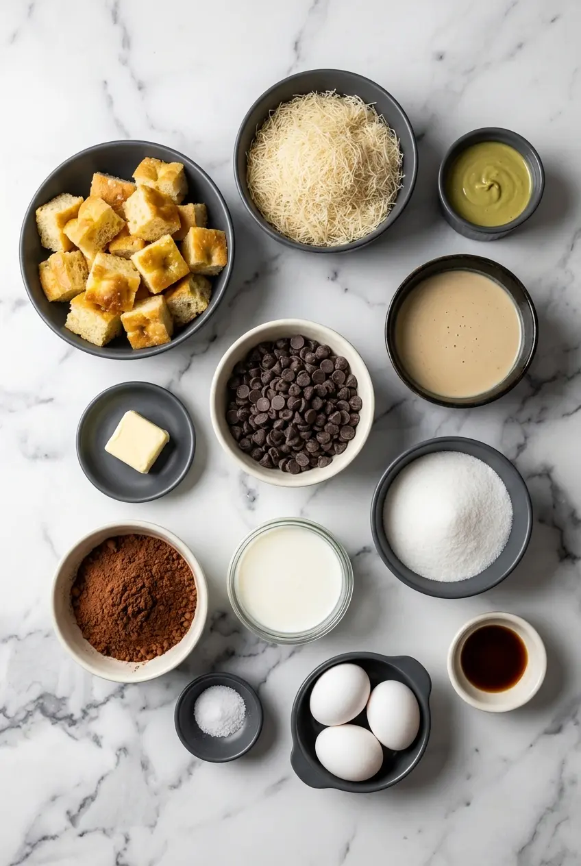 Flour, water, salt, and wild yeast sourdough starter laid out for baking the ultimate izzio sourdough bread recipe.