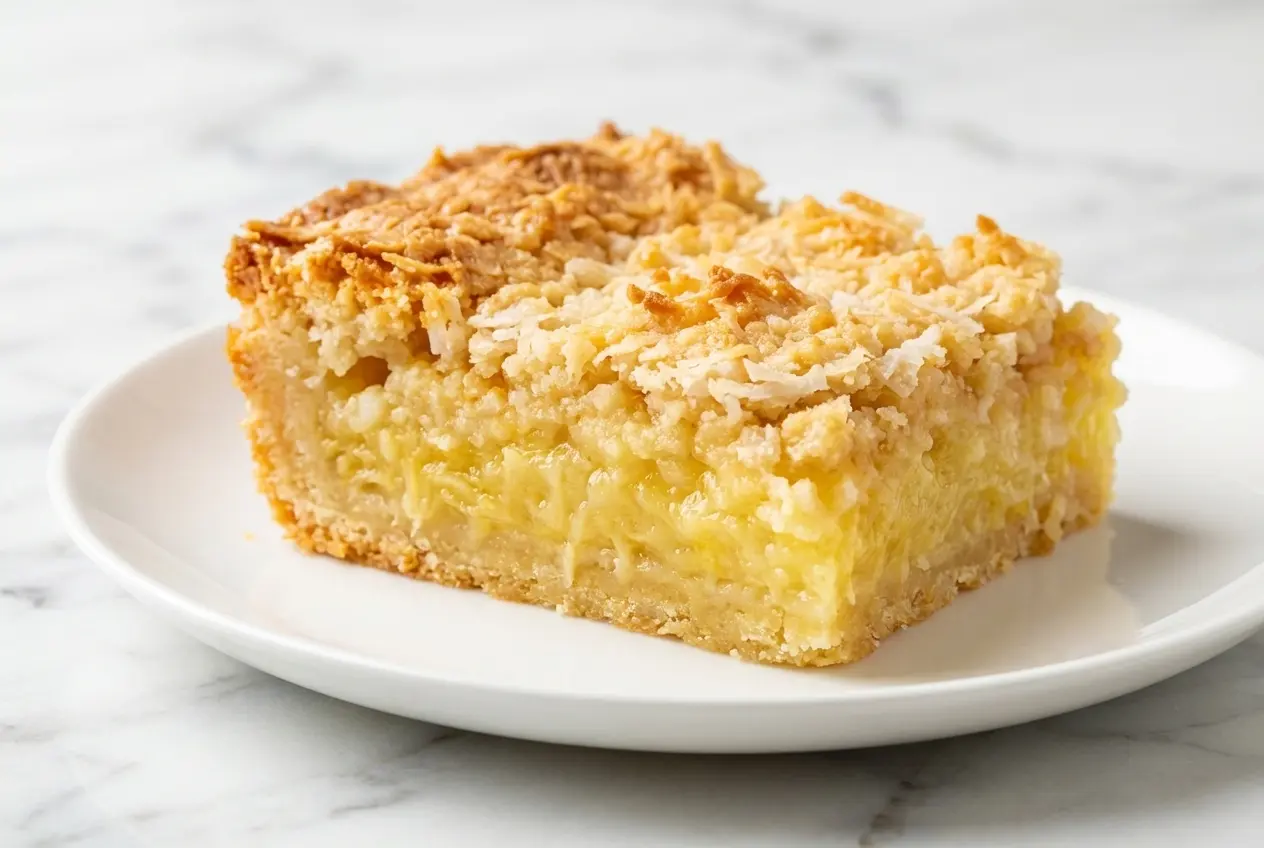 Pineapple Bliss Bars finished dish
