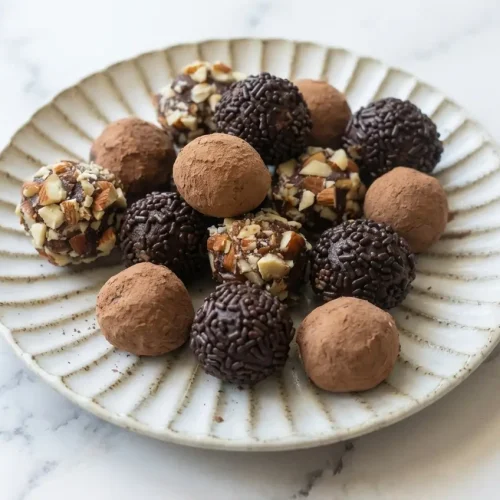 Salted Caramel Truffles with a browned butter finish and a hint of dark rum.