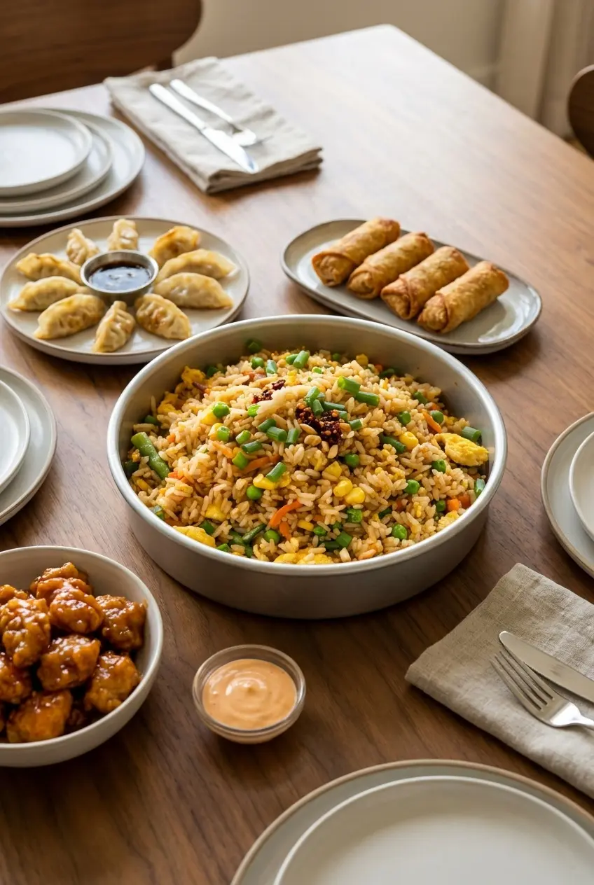 Air fryer fried rice recipe served in a bowl for a convenient meal prep dinner.