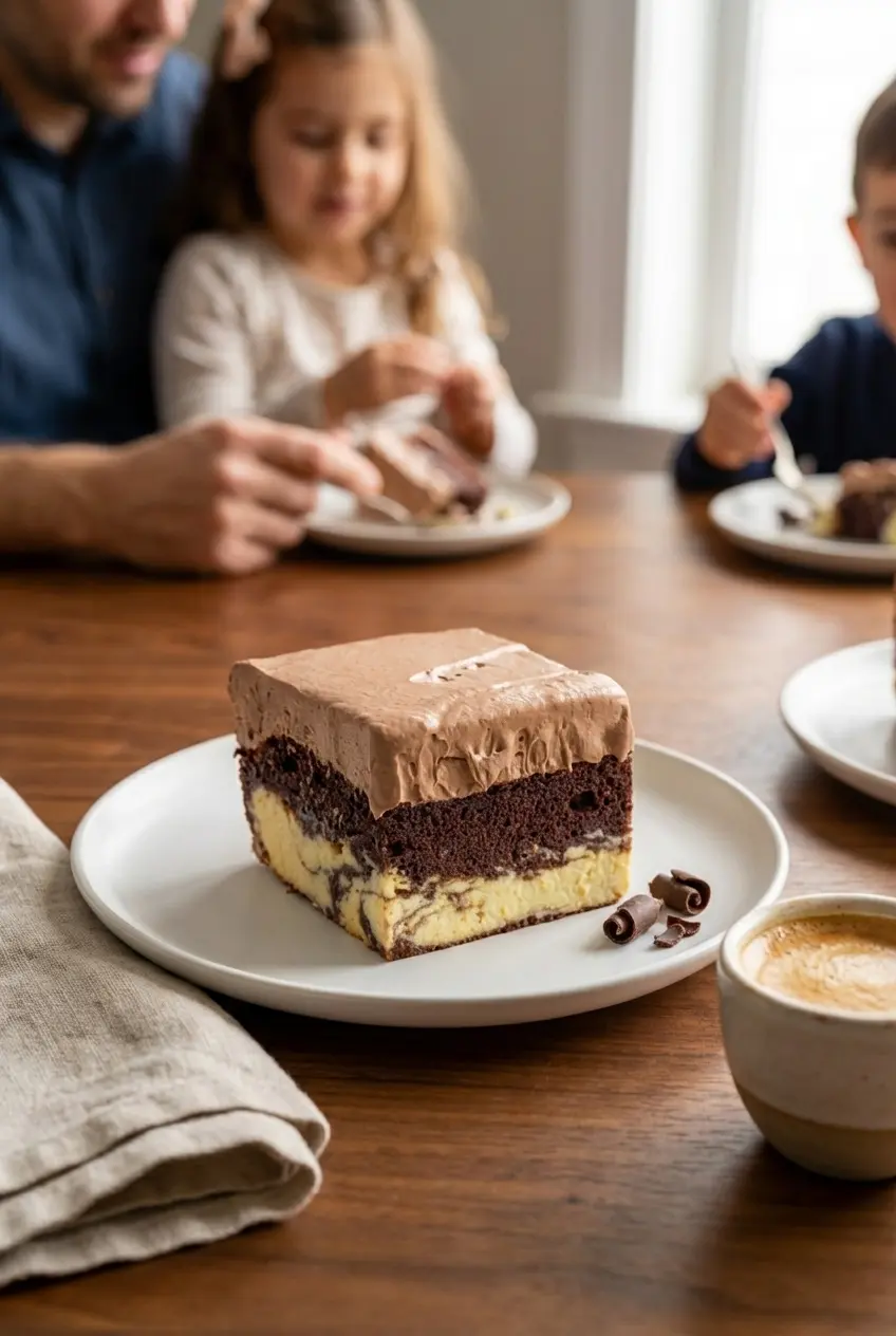 Sliced Italian Love Cake kept fresh in a 9x13 inch baking dish for easy serving and storage.