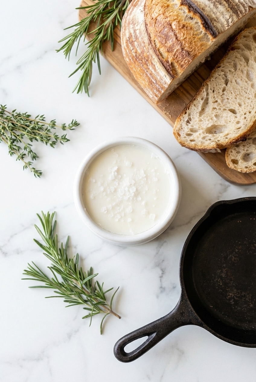 Glass mason jars filled with solid white cooking fat on a rustic kitchen counter, showcasing how to make beef tallow.