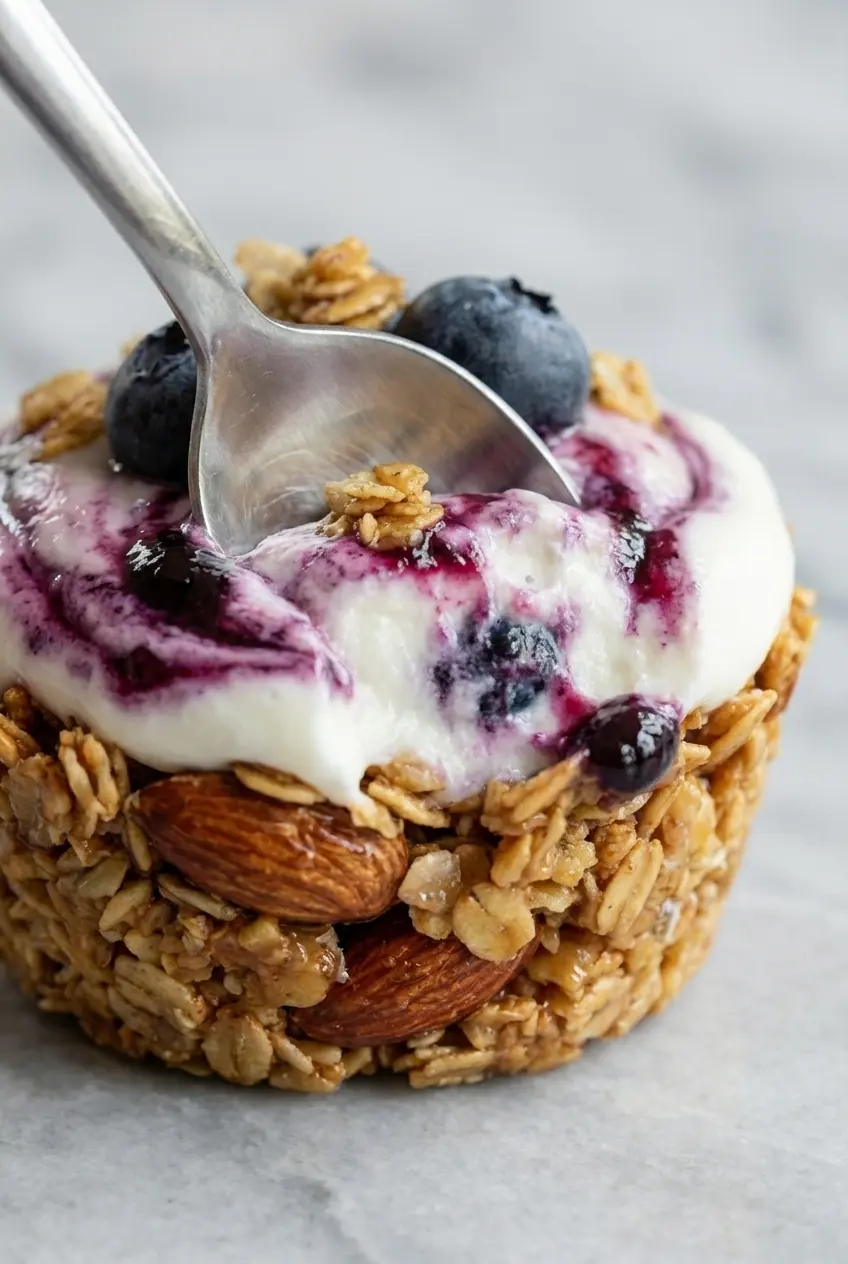 Frozen Yogurt Granola Cups the secret to a perfect non-icy texture
