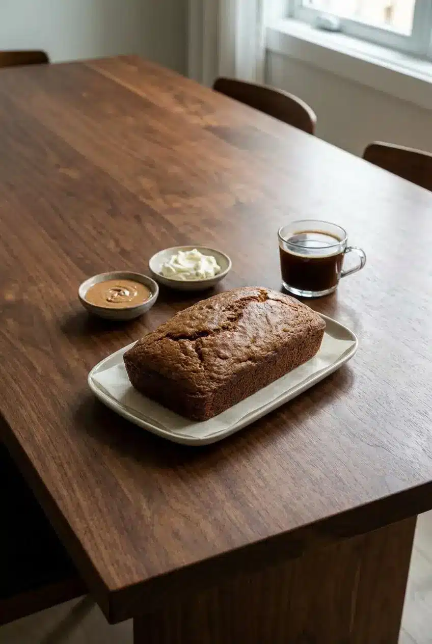 Several slices of the Protein Banana Bread recipe arranged on a plate, perfect for a healthy breakfast or post-workout snack.