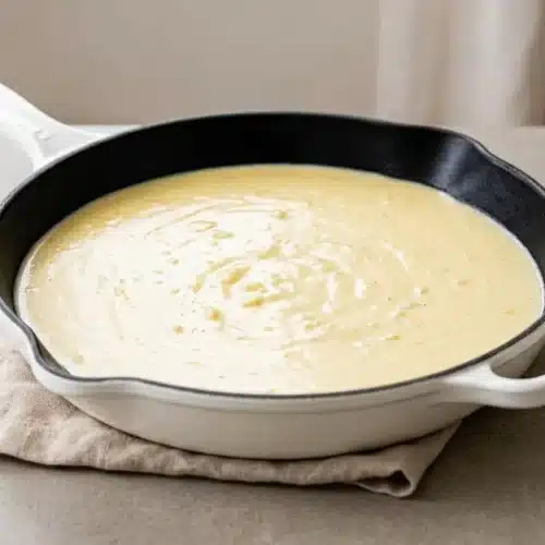 Rich, glossy garlic parmesan sauce with a velvety smooth finish.