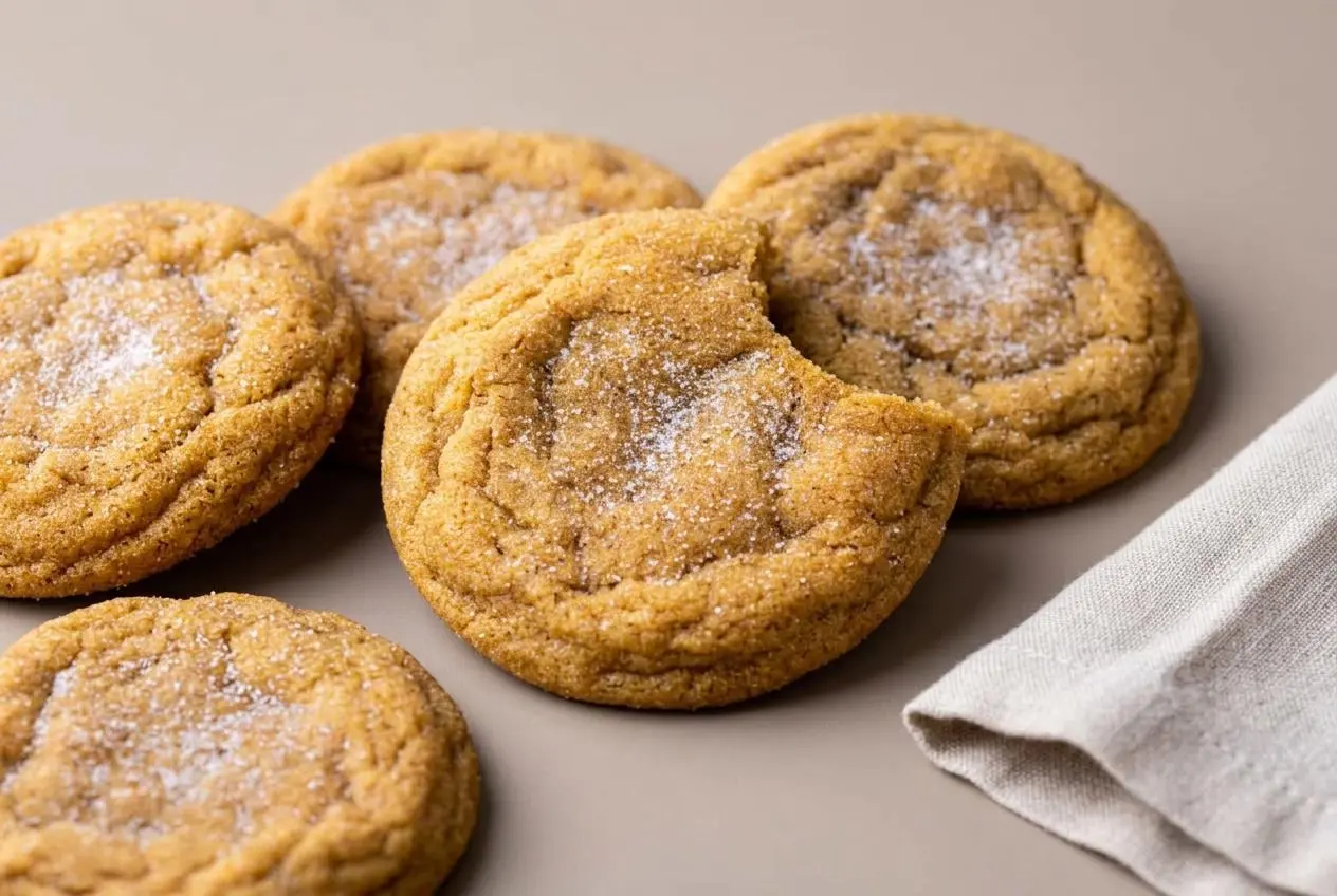 Chewy spiced pumpkin cookies recipe with crinkly sugar crust and tender centers.