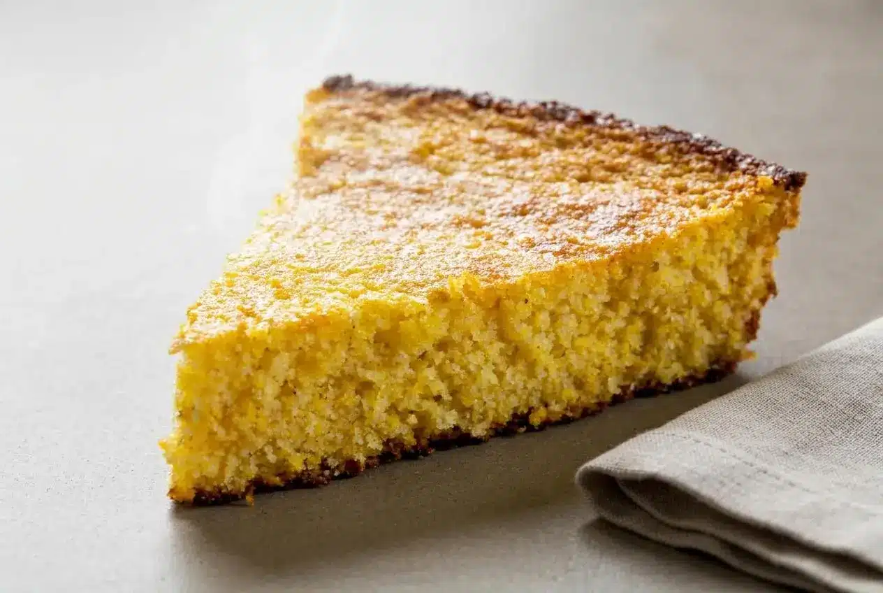 Golden skillet gluten free cornbread recipe with crisp browned edges and a tender buttery crumb.