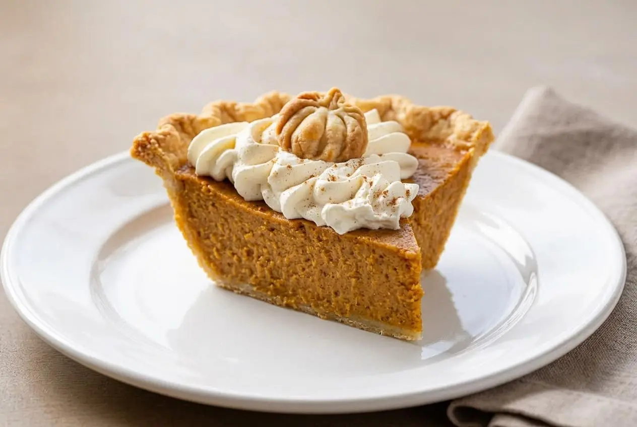 Classic Libby's pumpkin pie recipe with a smooth, glossy spiced custard and crisp crimped crust.