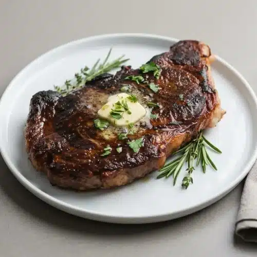 Sliced sous vide steak recipe showcasing juicy edge-to-edge medium-rare doneness and a crisp browned crust.