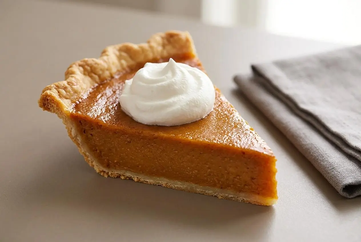 Baked sweet potato pie recipe featuring a velvety spiced custard filling and a crisp golden deep-dish crust.