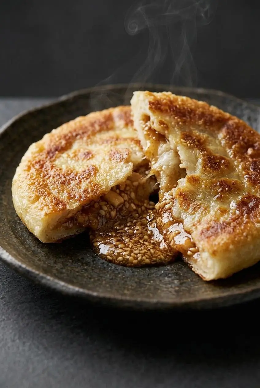hotteok recipe close-up showing texture and finished topping